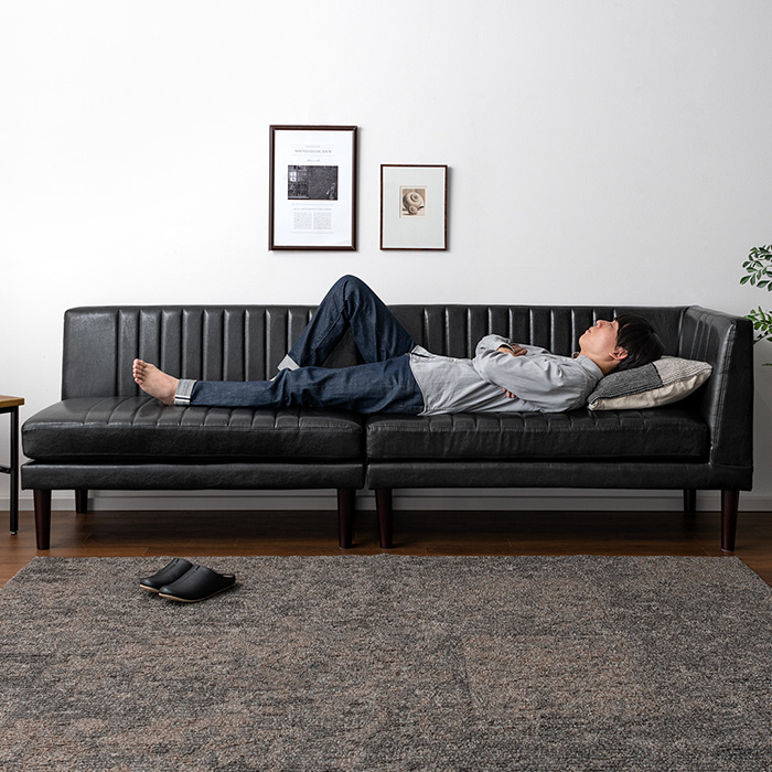 ダイニングソファセット 2点 コーナーソファ ポケットコイル LEKKA