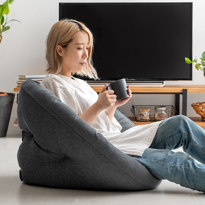 ソファになる2WAYフロアクッション ごろ寝対応 デニム調 COZY | 家具