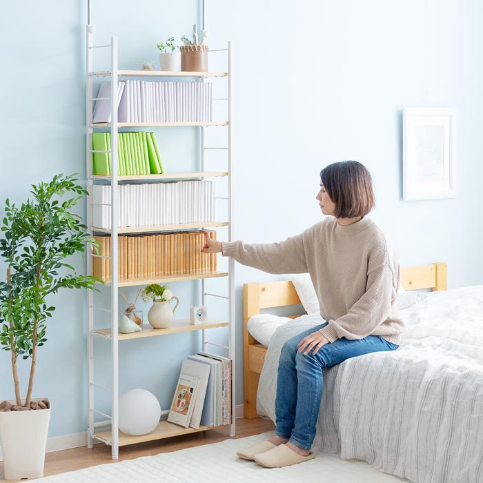 つっぱり式 ブックシェルフCaleb(カレブ)幅60cmタイプ | 家具