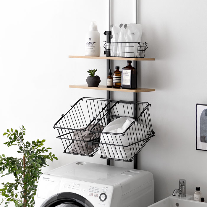 突っ張り式ランドリーラック Steach(スティーチ)棚板3枚タイプ | 家具