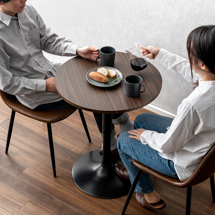 2人用 昇降式カフェテーブル(高さ68.5〜92cm)丸型 | 家具・インテリア