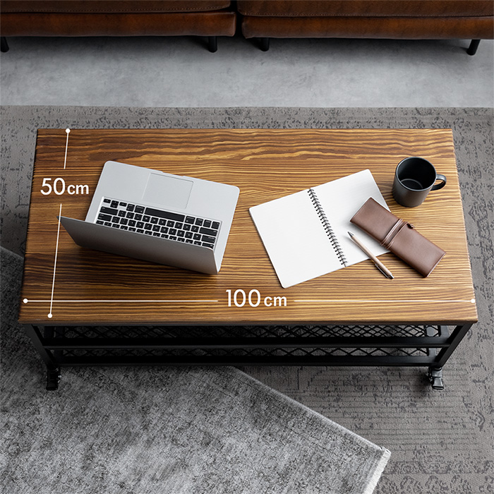 キャスター付きヴィンテージウッドテーブル Lewis(ルイス) | 家具