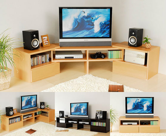 コーナーで使える伸縮テレビ台 | 家具・インテリア通販 【公式