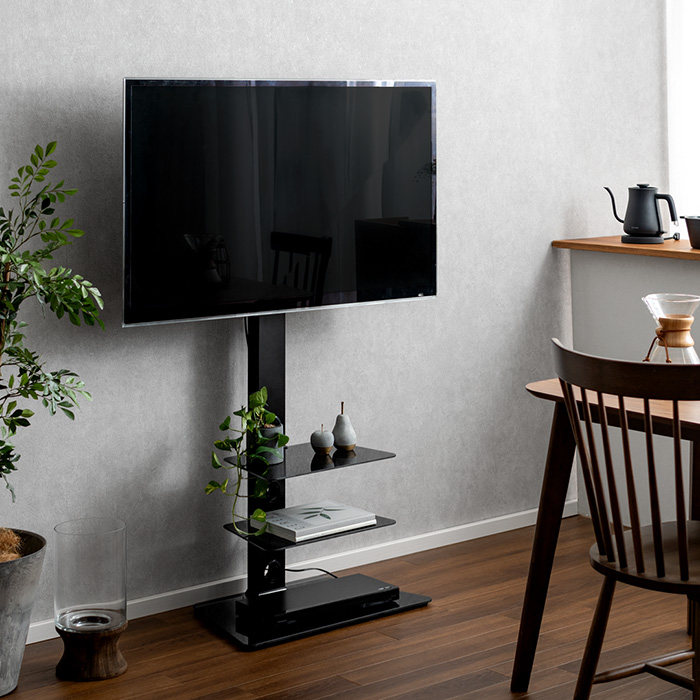 壁寄せテレビスタンド Varial(バリアル) 3段棚タイプ | 家具