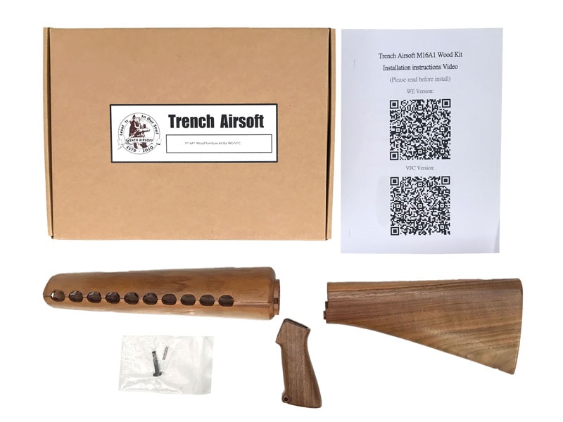 Trench Airsoft] M16A1 ウォルナットウッド パーツキット VFC/WE M16A1