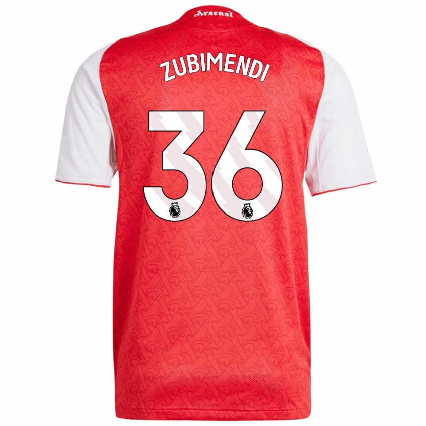 メンズマルティン・スビメンディ#36レッド ホワイトホームシャツ2025