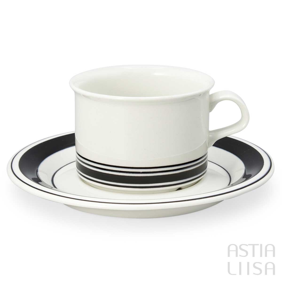 Arabia Faenza 黒 ティーカップ, ヴィンテージ | Astialiisa Online