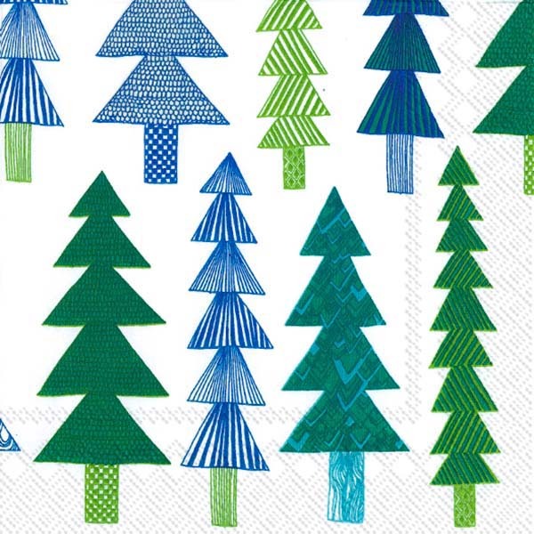 Marimekko Kuusikossa 緑 ナプキン 25 x 25 cm, 新品 | Astialiisa Online