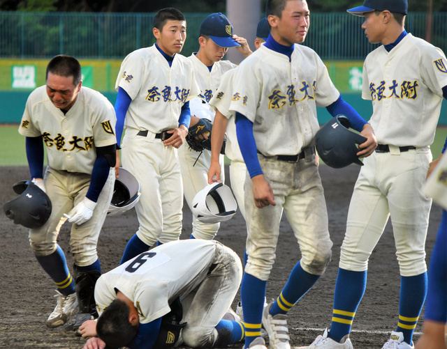 奈良大付主将、監督が託した輝くバットで出塁 惜敗も「全部出せた