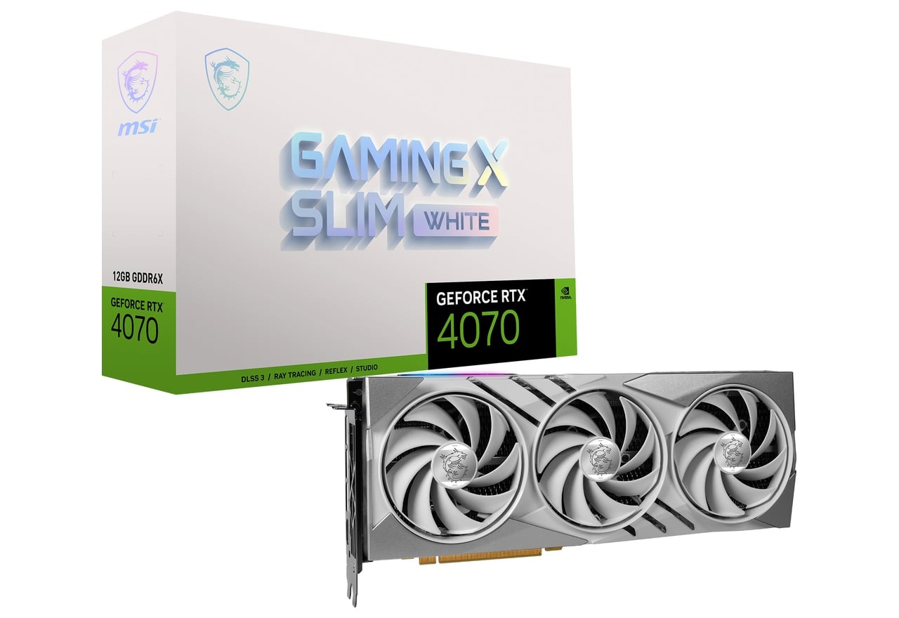 GeForce RTX 4070 GAMING X SLIM WHITE 12G | MSI グラフィックボード