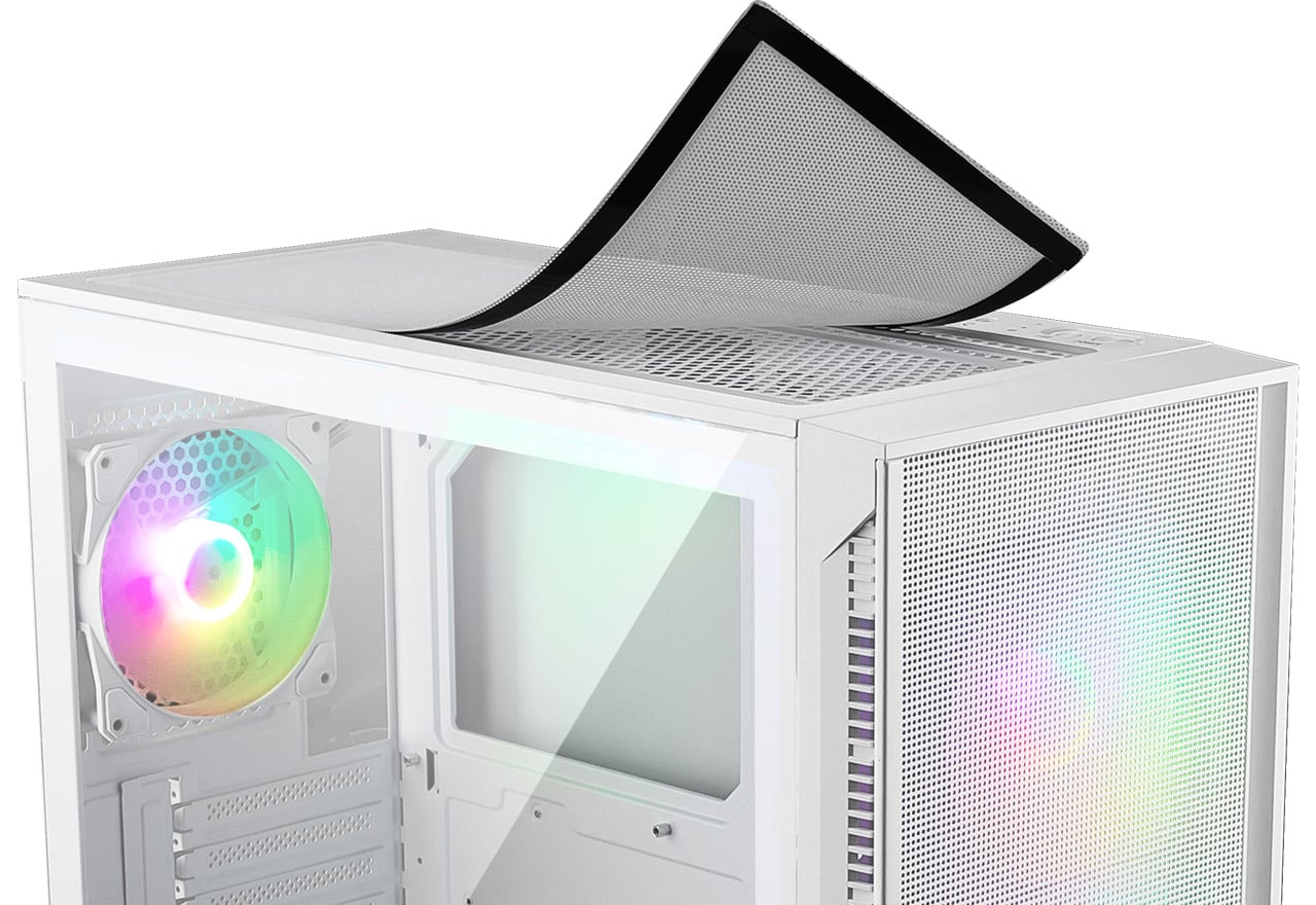 MAG FORGE 320R AIRFLOW WHITE | MSI ミドルタワー型PCケース | 株式