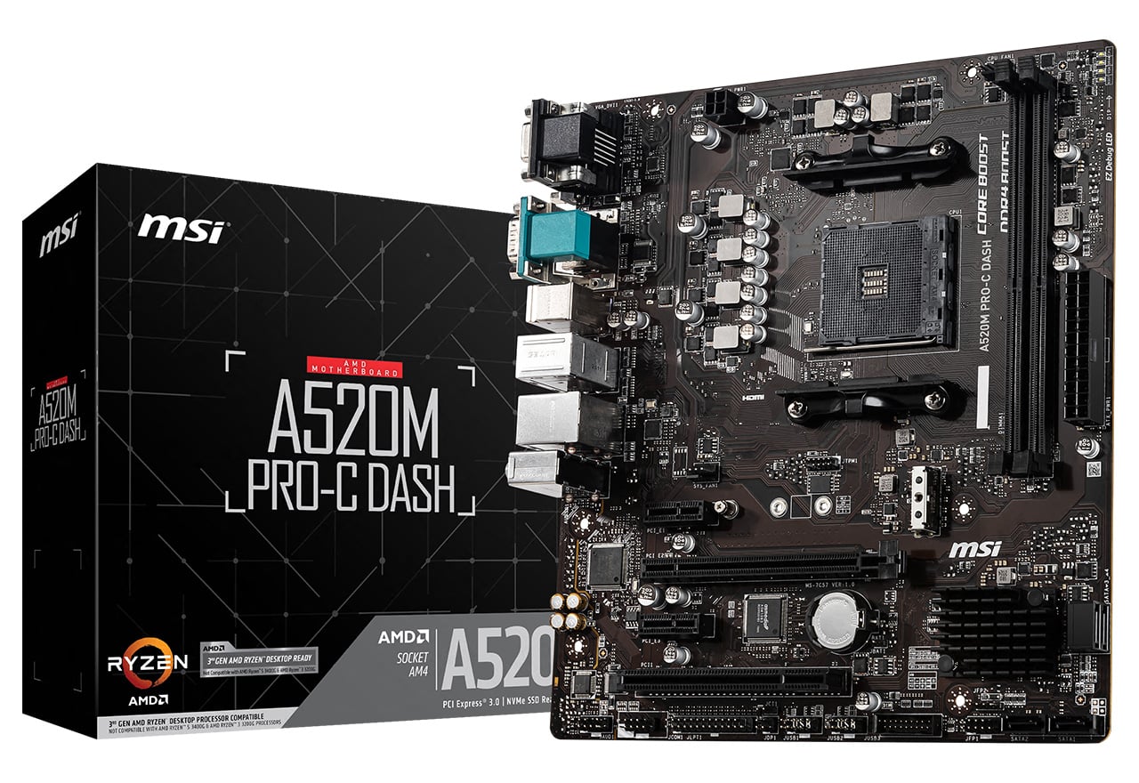 A520M PRO-C DASH | MSI マザーボード AMD A520チップセット | 株式