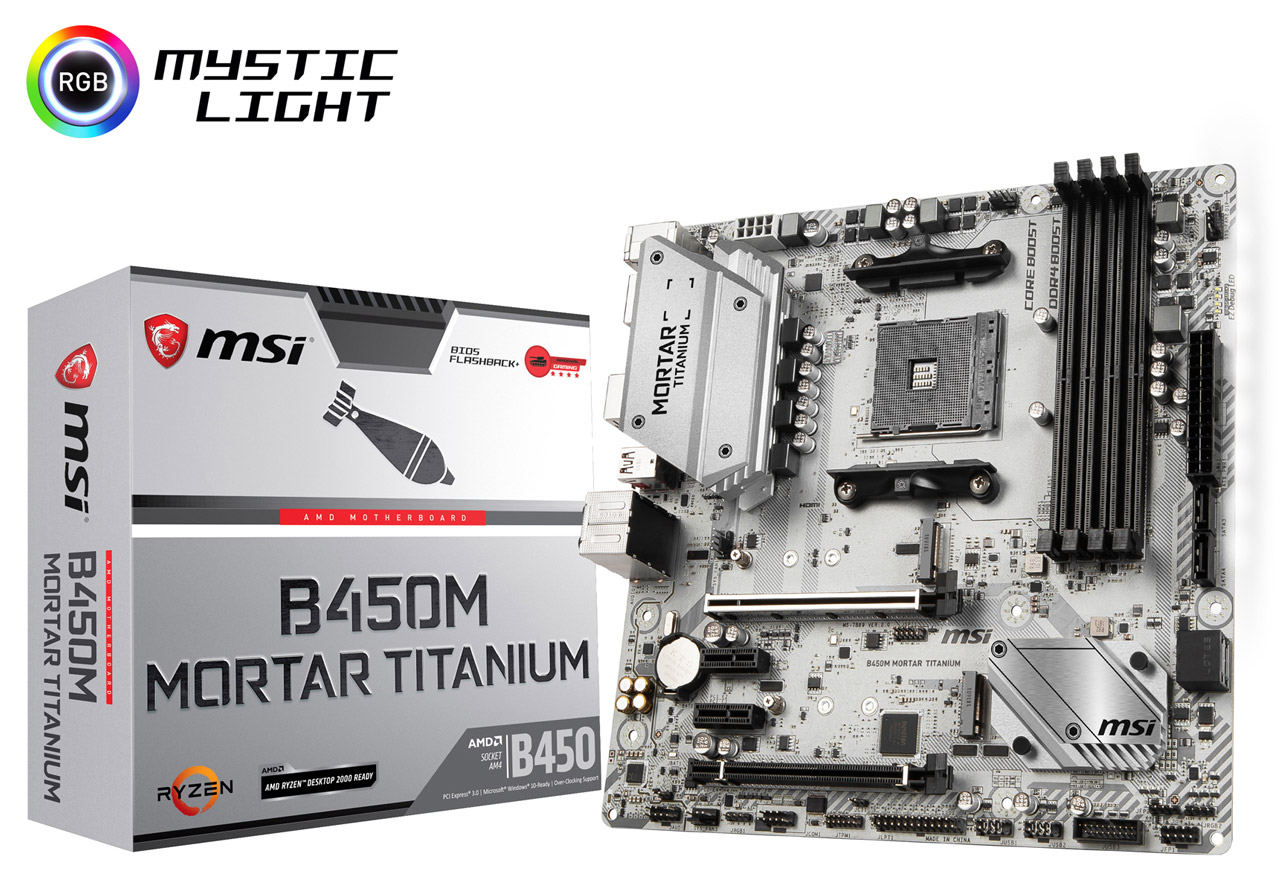 B450M MORTAR TITANIUM | MSI マザーボード AMD B450チップセット