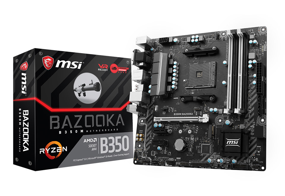 B350M BAZOOKA | MSI マザーボード AMD B350チップセット | 株式会社アスク