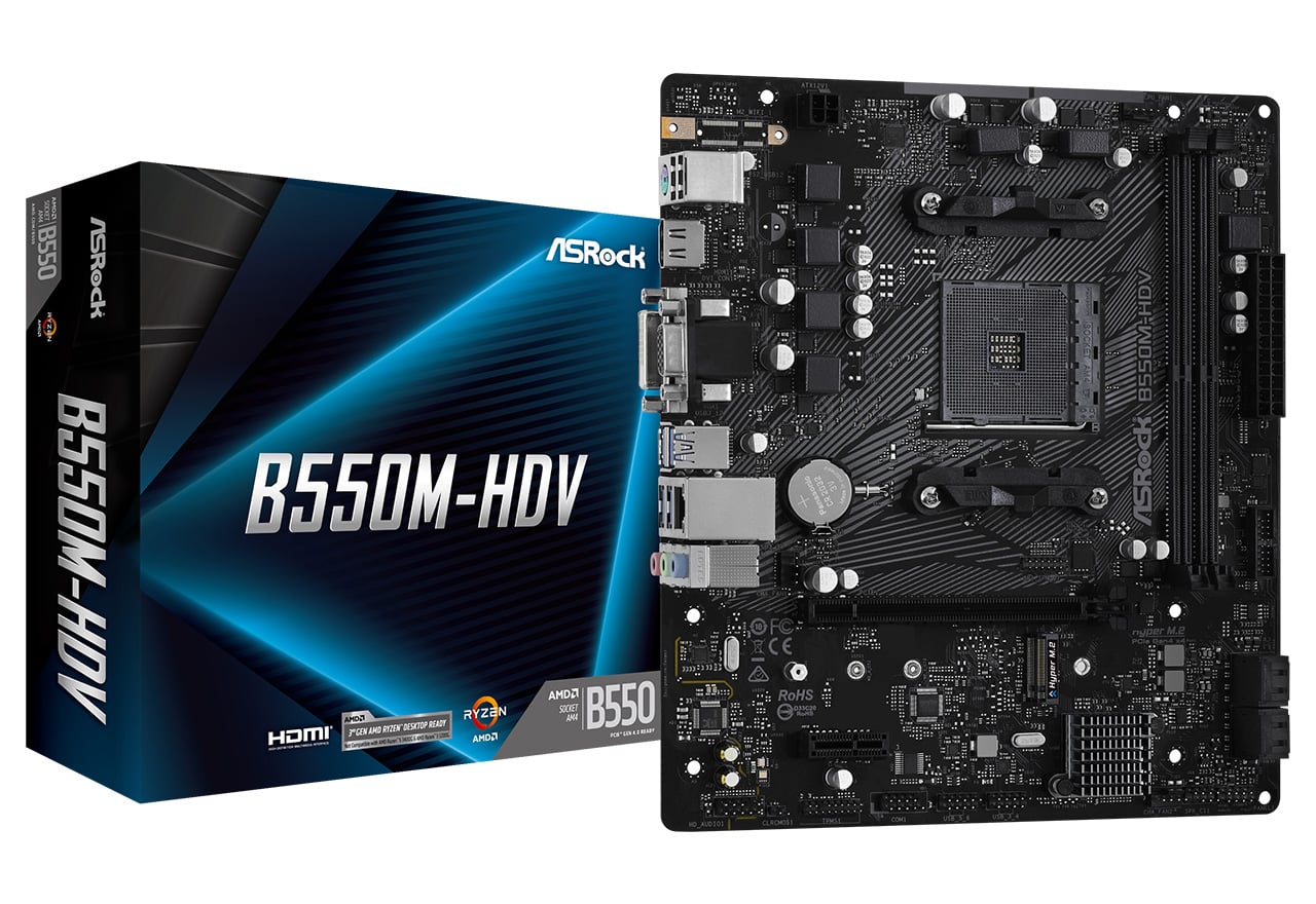 B550M-HDV | ASRock マザーボード AMD B550チップセット | 株式会社アスク
