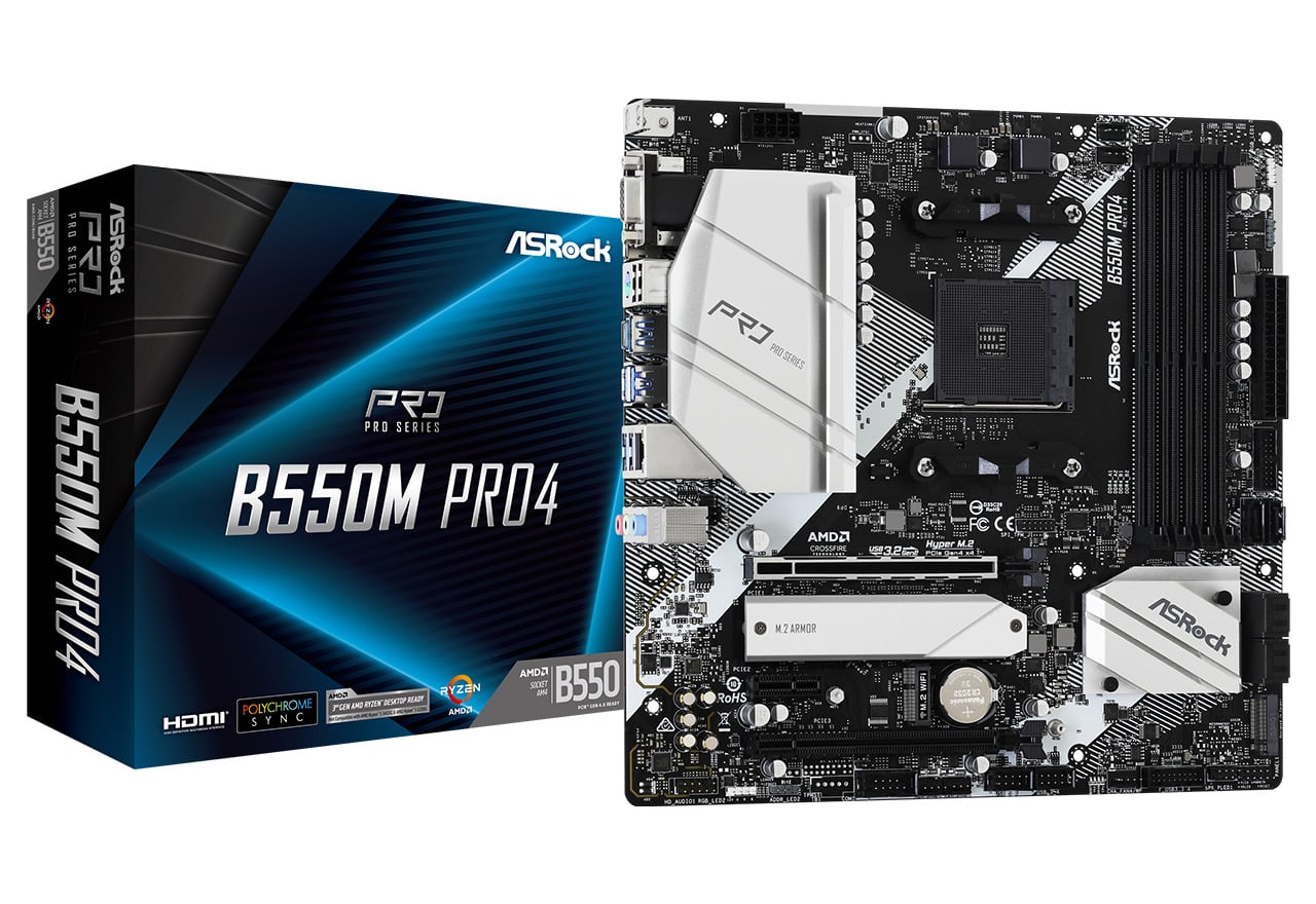 B550M Pro4 | ASRock マザーボード AMD B550チップセット | 株式会社アスク