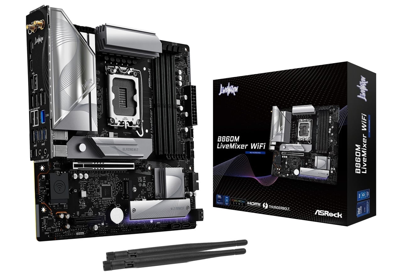 B860M LiveMixer WiFi | ASRock マザーボード Intel B860チップセット