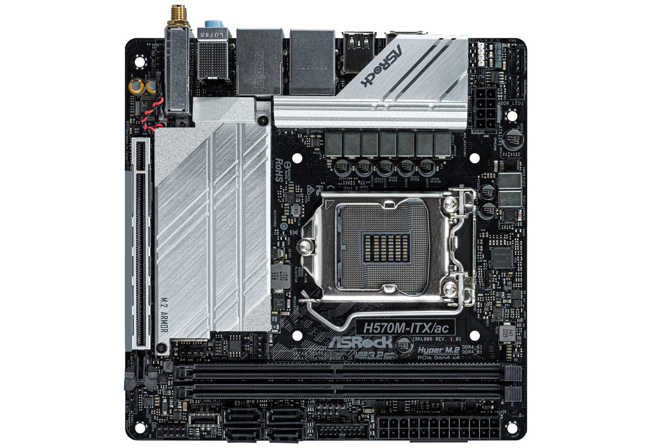 H570M-ITX/ac | ASRock マザーボード Intel H570チップセット | 株式