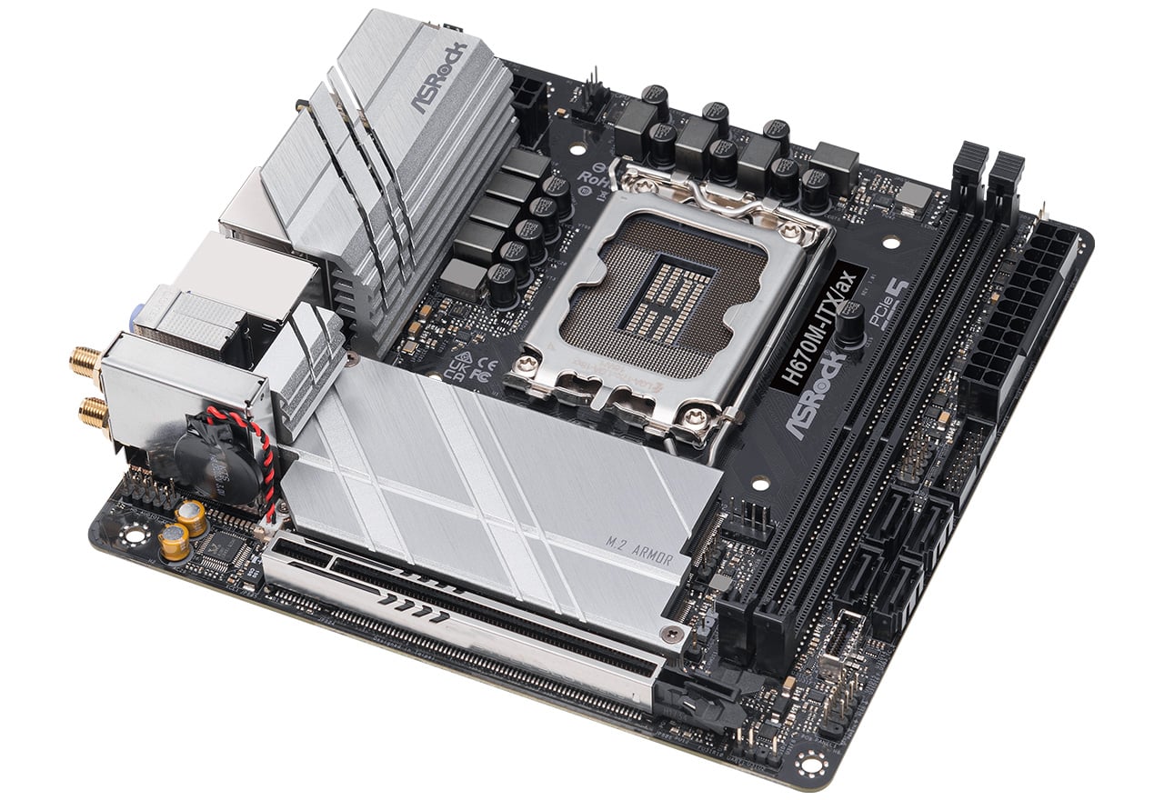 H670M-ITX/ax | ASRock マザーボード Intel H670チップセット | 株式