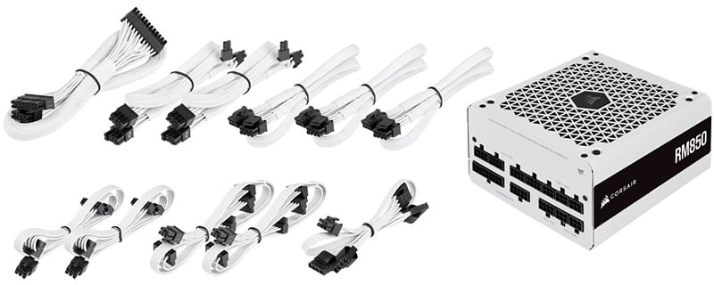 Corsair RM850 White 2021 フルモジュラータイプの電源ユニット 850W