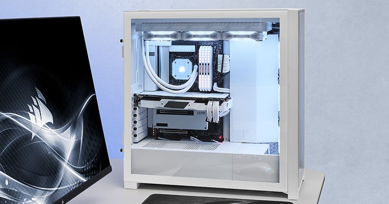iCUE 5000X RGB QL True White | CORSAIR ミドルタワー型PCケース