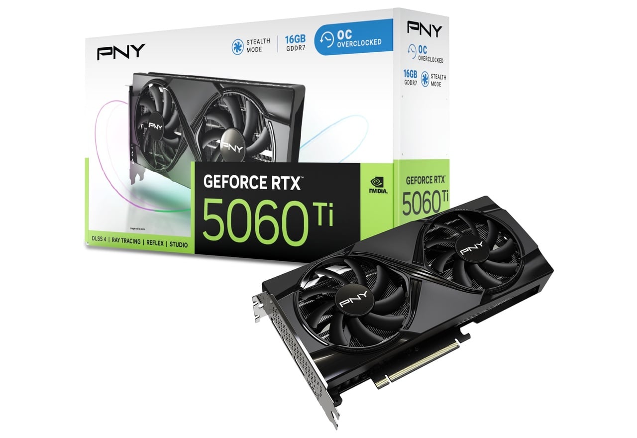 PNY GeForce RTX 5060 Ti 16GB Overclocked Dual Fan | PNY