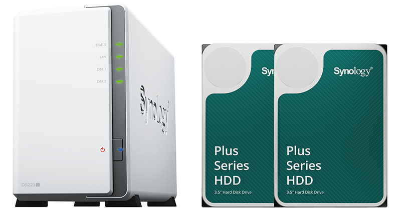 DiskStation DS223j | Synology 2ベイオールインワンNASキット | 株式
