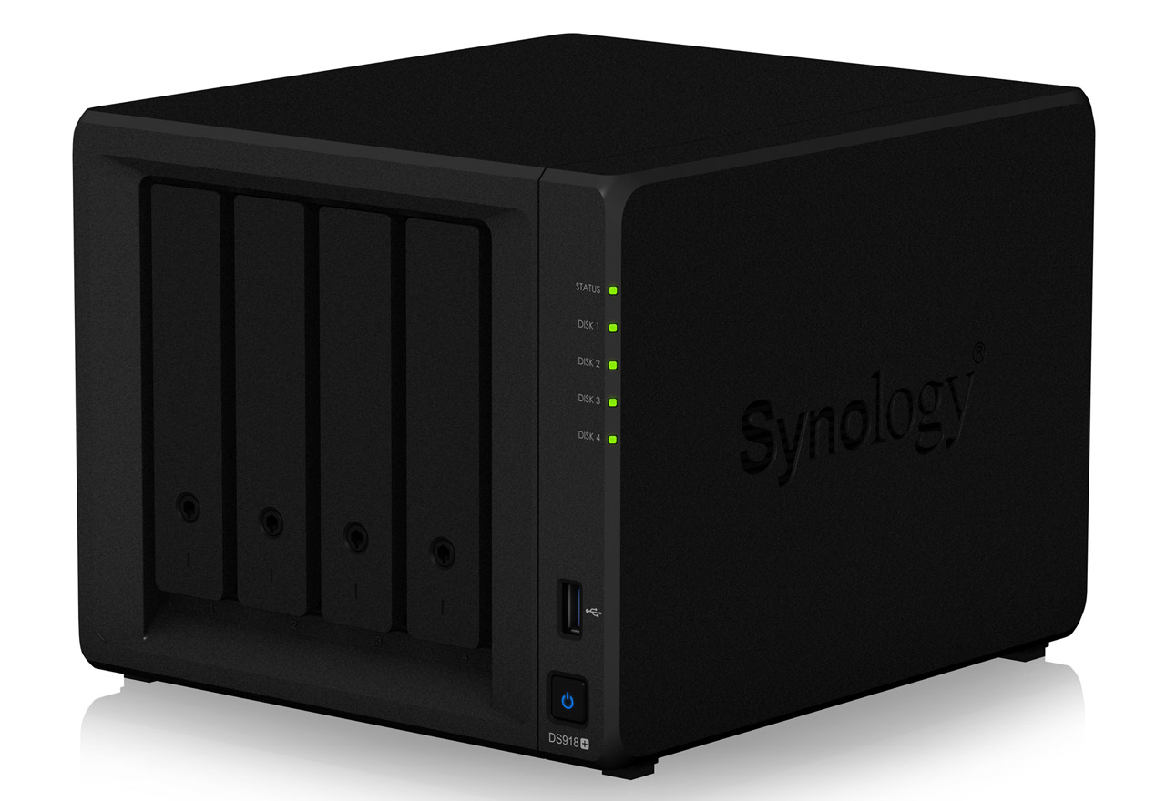 DiskStation DS918+ | Synology ビジネス向け 4ベイオールインワンNAS
