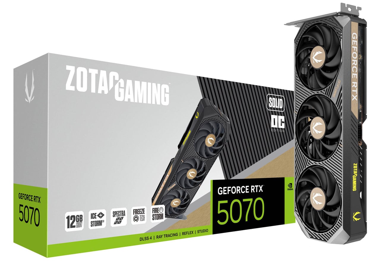 ZOTAC GAMING GeForce RTX 5070 SOLID OC | ZOTAC NVIDIA グラフィック
