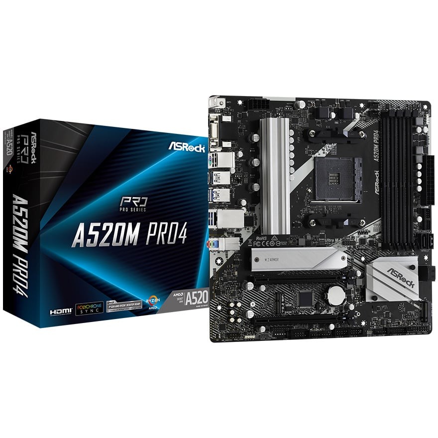 A520M Pro4 | ASRock マザーボード AMD A520チップセット | 株式会社アスク