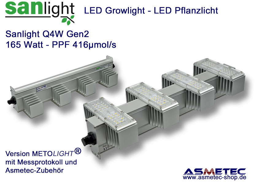 LED-Growlight SANLIGHT Q4W - 165 Watt - Asmetec LED Technology