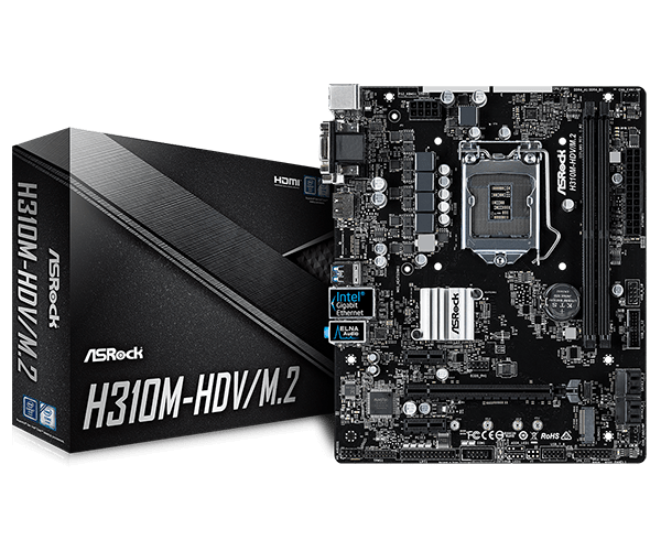 Asrock H310M-HDV デスクトップPC (新品PCケース使用) ASRock > H310M-HDV/M.2
