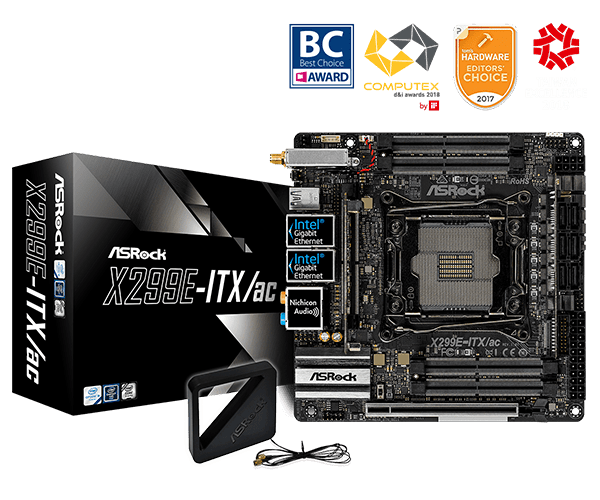 X299E-ITX/ac + Core i9 7980XE + 128GBメモリ ASRock > X299E-ITX/ac