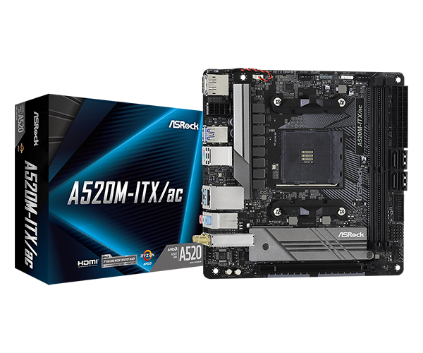 ASRock A520M-ITX/ac マザーボード ASRock > A520M-ITX/ac