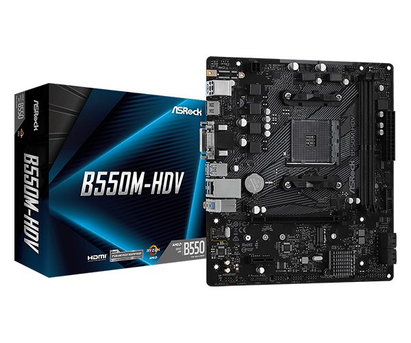 セット売り!! Ryzen5 3600+ASRock B550M-HDV 動確済 e-TREND｜ASRock B550M-HDV [マザーボード AMD B550/Socket AM4/DDR4