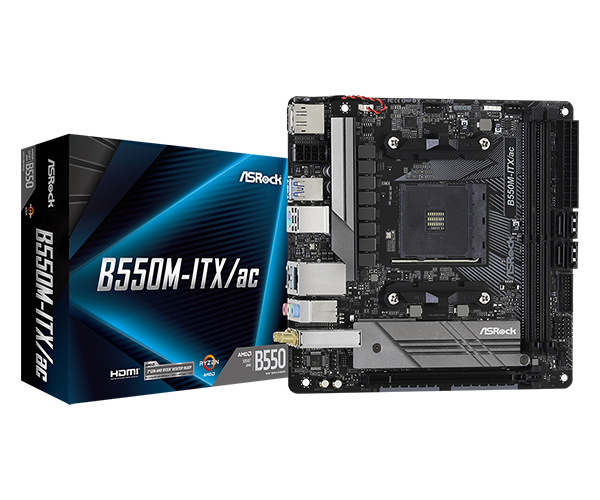 ASRock B550M-ITX/ac Windows11対応 Wi-Fi対応 ASRock > B550M-ITX/ac