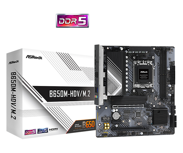 ASRock B650M-HDV/M.2 AM5 マザーボード 新品未使用 ASRock > B650M-HDV/M.2