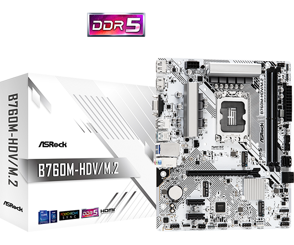 新品未使用 ASRock B760M-HDV/M.2 D4 マザーボード ASRock > B760M-HDV/M.2 D4