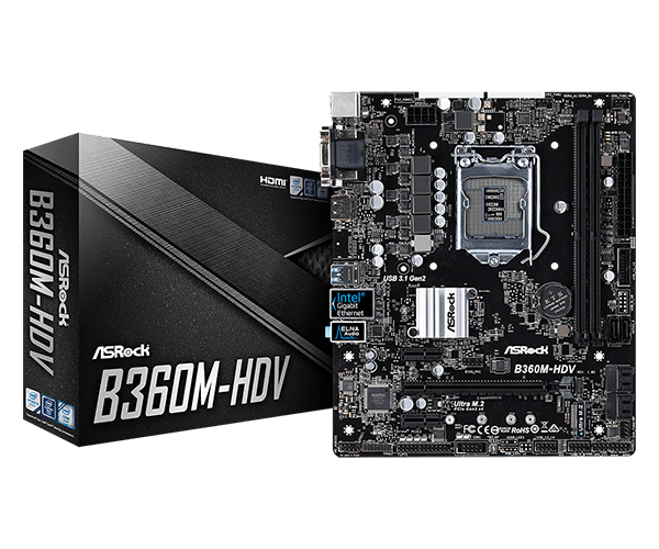 ASRock B360M マザーボード Micro ATX CPU 他 装着済 ASRock > B360M-HDV