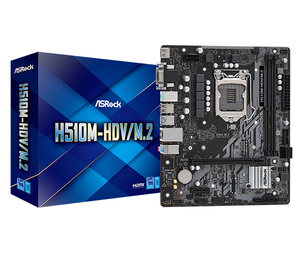 Intel 12100, 32GBメモリ, H610M-HVS/M.2 R2.0 ASRock > H610M-HVS/M.2 R2.0