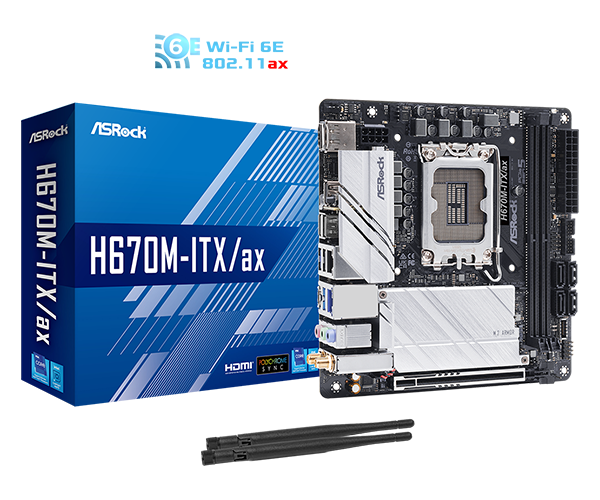 ASRock H670M-ITX/ax マザーボード ASRock > H670M-ITX/ax