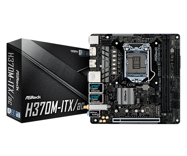 マザーボード ASRock H370M-ITX/ac (LGA1151 / Mini-ITX) ASRock > H370M-ITX/ac