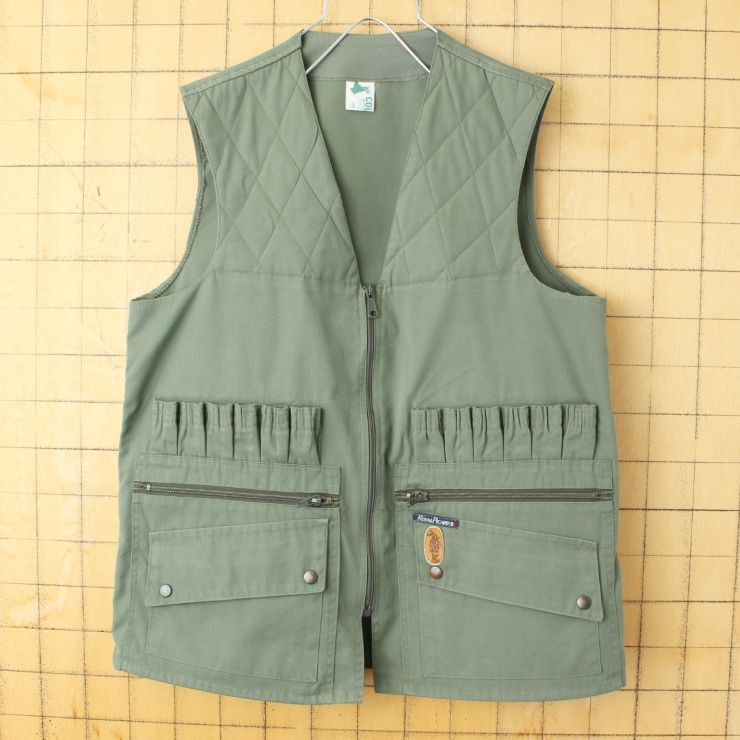 France COLAMTISS ハンティング ベスト メンズM相当 カーキ グリーン