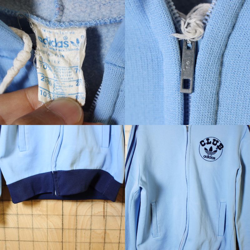 CLUB adidas VENTEX/euroビンテージ80s古着/ライトブルー/ジャージ