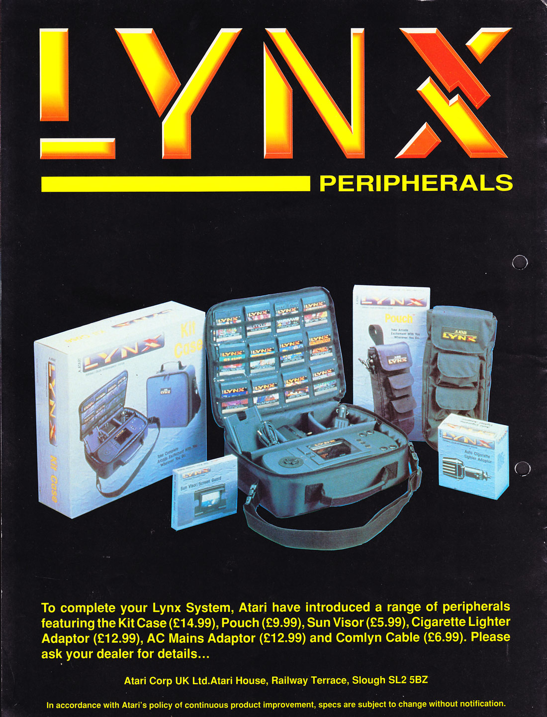 Atari Lynx catalog - Atari UK - 1992 - English