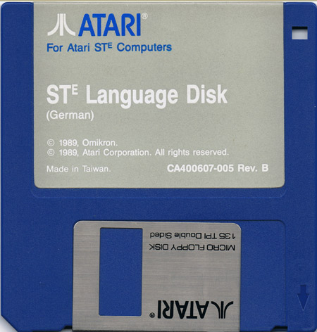 Atari ST Atari STe Language Disk Rev. B (Omikron) : scans, dump