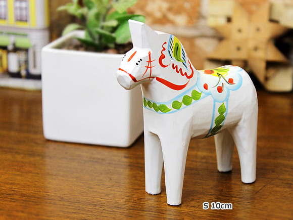 ダーラナホース ホワイト/Grannas/グラナス Sサイズ(高さ 10cm)【北欧