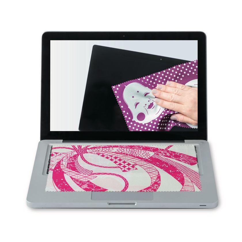 SOOの京友禅手染め絹のタブレット PC拭き「okkiiおふき」が 「こちら