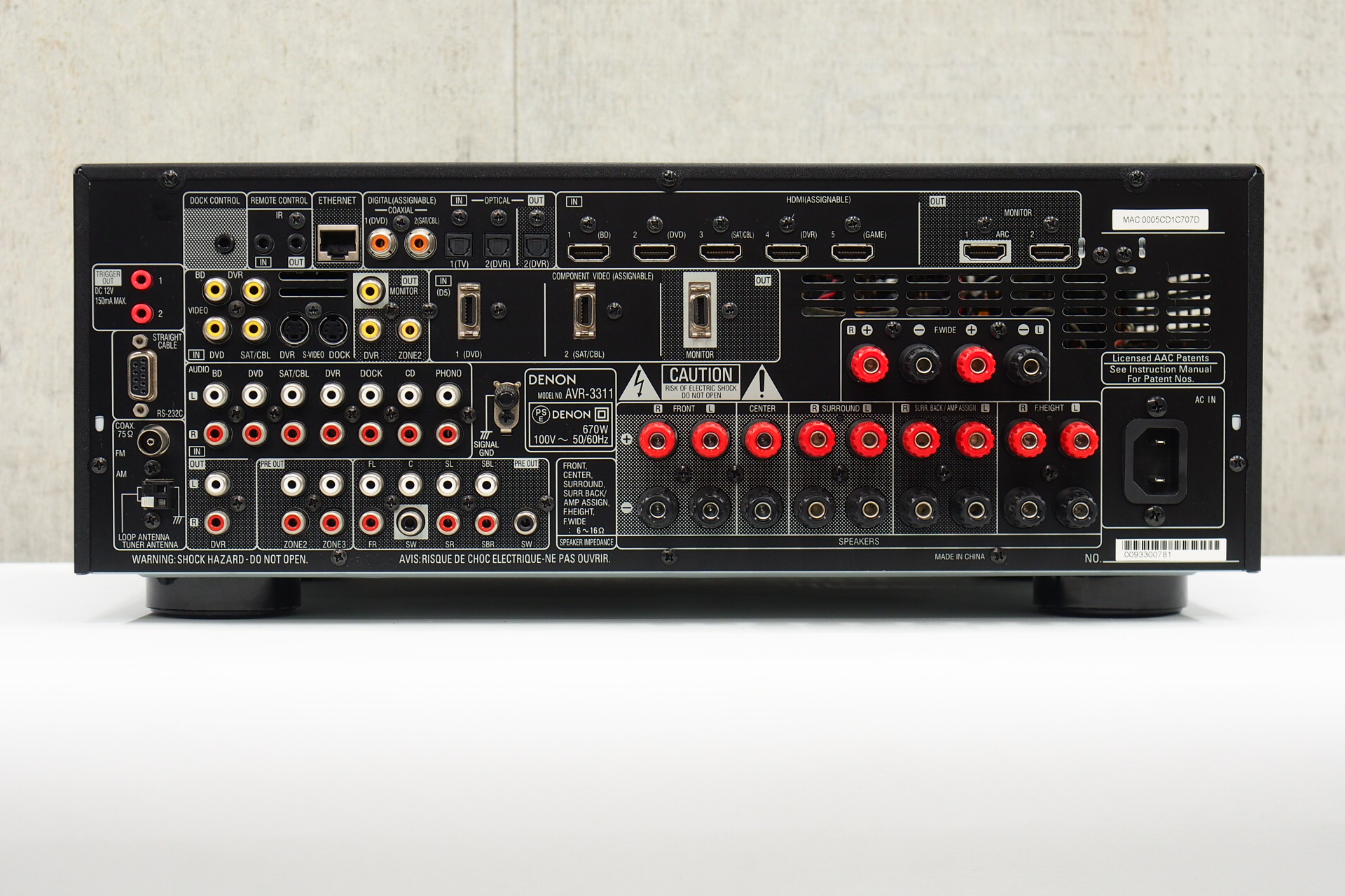 アバックWEB-SHOP / 【中古】DENON AVR-3311(K)【コード01-08873】AVアンプ