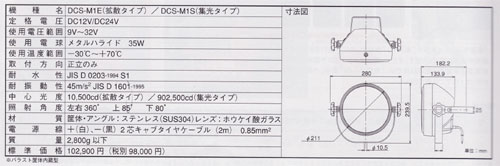 パトライト・メタルハライドサーチライト